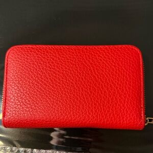 NWT Red Vegan Leather Wallet